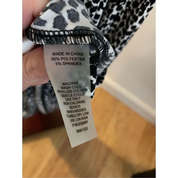 Chaus Animal print black and white maxi dress size M new - Picture 5 of 5